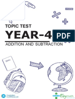 Year 4 Maths Test - Addition and Subtraction - Questions