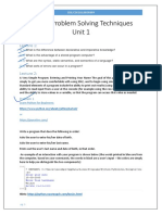 Module 2: Problem Solving Techniques Unit 1