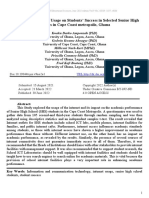 The Impact of Internet Usage On Students' Success in Selected Senior High Schools in Cape Coast Metropolis, Ghana