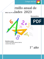 Cuadernillo Anual de Actividades 2023: Matemática