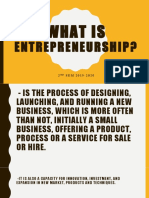 What Is: Entrepreneurship?