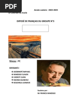 Exposé de Français Du Groupe N°3 Thème: L'Absurdité