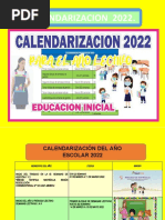 Calendarización Del Año Escolar Inicial 2022