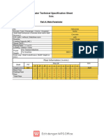 Elevator Specification Sheet 450kg