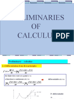 Preliminaries OF Calculus