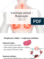 Aulas 21 e 22 - Fisiologia Animal - Respiração