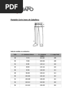 Tabla de Talles Pantalon