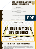 Cap.7 La Biblia y Sus Divisiones