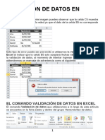 Validación de Datos en Excel