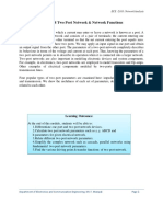 Chapter 8 Two Port Network & Network Functions: Learning Outcomes