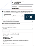 Check Processing Times - Canada - Ca