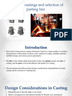 Design of Castings and Selection of Parting Line