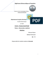 République Algérienne Démocratique Et Populaire: Département de Génie Électrique
