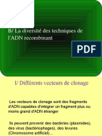 B - La Diversité Des Techniques de L'adn Recombinant