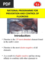 National Programme For Prevention and Control of Fluorosis