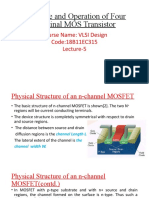 Structure and Operation of Four Terminal MOS Transistor: Course Name: VLSI Design Code:18B11EC315 Lecture-5