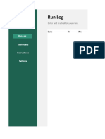 Run Log Dashboard Instructions Settings