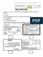 Bilhetes: Faça Um X em Qual Texto Abaixo É Um Bilhete