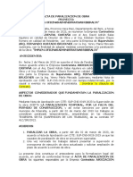 Acta de Paralizacion de Obra