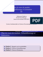 Plan de Cours de Module: Echantillonnage Et Estimation