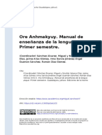 (Coordinador) Sánchez Álvarez, Mig (... ) (2011) - Ore Anhmakyuy. Manual de Enseñanza de La Lengua Zoque. Primer Semestre