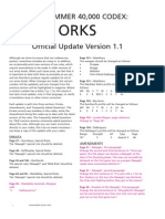 Warhammer 40,000 Codex:: Errata Amendments