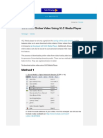 Online Video Using VLC Media Player: Method 1