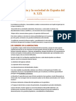 La Economía y La Sociedad de España Del SXIX