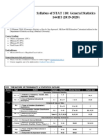 STAT 110 Syllabus 2019 2020