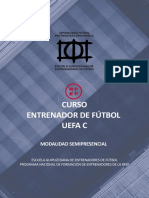 Curso Entrenador de Fútbol Uefa C: Modalidad Semipresencial