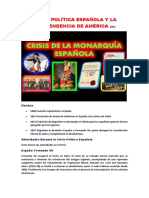 Octub-3ro-CRISIS POLÍTICA ESPAÑOLA Y LA INDEPENDENCIA DE AMÉRICA