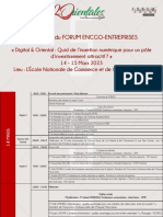 Programme Du Forum Encgo-Entreprises