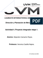 Actividad 4. Proyecto Integrador Etapa 1.: Direcciòn y Planeaciòn de Mercadotecnia