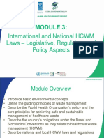 International and National HCWM Laws - Legislative, Regulatory and Policy Aspects