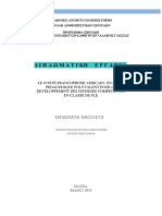 Le Conte Francophone Africain: Un Outil Pedagogique Polyvalent Pour Le Developpement Des Diverses Competences en Classe de Fle