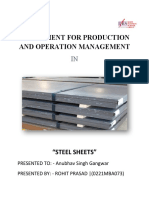 Assignment For Production and Operation Management