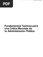 Fundamentos Teóricos para Una Crítica Marxista de La Administración Pública