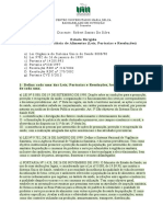 Estudo Dirigido Vigilância Sanitária de Alimentos (Leis, Portarias e Resoluções)