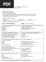 Prueba Ciencias de 6°capas de La Tierra Atmosfera Hidrosfera Litosfera