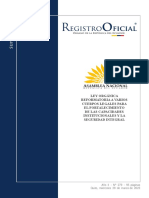 Ley Orgánica Reformatoria A Varios Cuerpos Legales para El Fortalecimiento de Las Capacidades Institucionales Y La Seguridad Integral