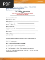 Corporación Universitaria Minuto de Dios - UNIMINUTO Facultad de Ciencias Empresariales Fundamentos de Matemáticas