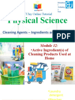 Cleaning Agents Ingredients and Properties