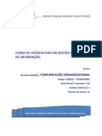 Curso de Licenciatura em Gestão de Sistemas de Informação