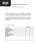 Formato de Acta de Inspección o Visita Inopinada