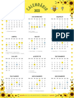 Calendário de Parede 2023 Doces Vermelho e Amarelo