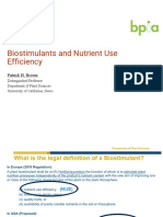 Patrick-Brown Biostimulants and Plant Nutrition