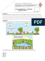 1 Avaliação de Matemática - Numeros Inteiros