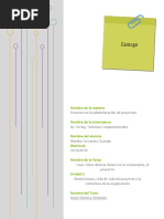 Entrega: Nombre de La Materia Nombre de La Licenciatura Nombre Del Alumno Matrícula Nombre de La Tarea Unidad 2