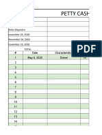 Petty Cash Form