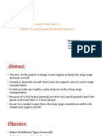 Aircraft Design Project - 1 Design of Long Range Passenger Aircraft